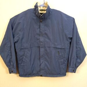 Vintage Weatherproof Garment Company Men’s Jacket Large Blue Coat Bomber Zip